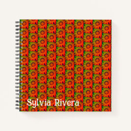 Cuaderno Portátil espiral "Patrón girasol"