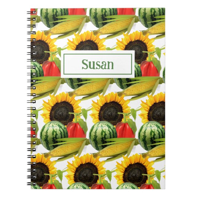 Cuaderno Portátil Espiral Personalizada del Jardín del Gira (Frente)