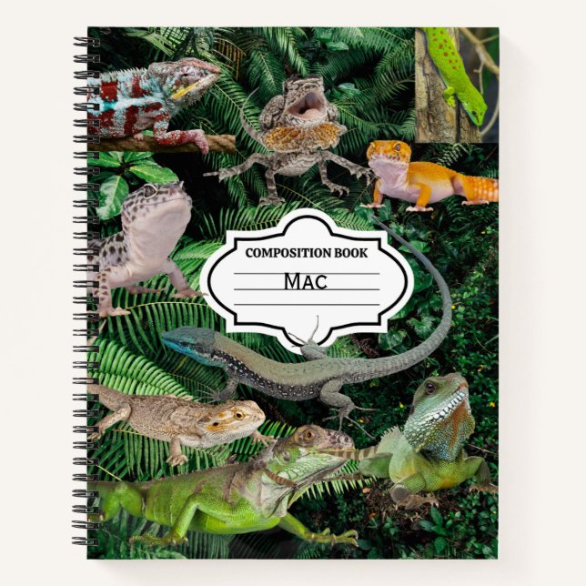 Cuaderno Portátil Espiral Personalizada Lizard (Anverso)