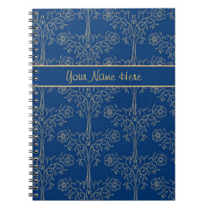 Cuaderno Portátil espiral personalizado, azul, con efecto o