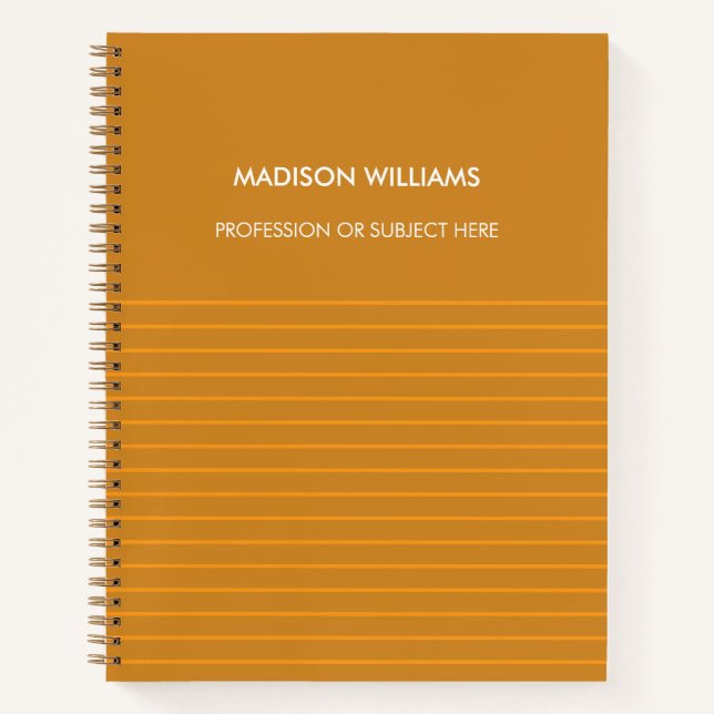 Cuaderno Portátil espiral personalizado con nombre personal (Anverso)