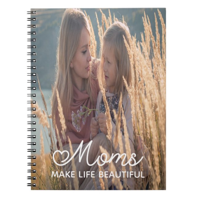 Cuaderno Portátil Espiral Personalizado Para Mamá (Frente)