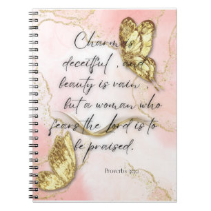 Cuaderno Portátil espiral Proverbs 31:30