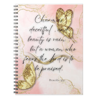 Cuaderno Portátil espiral Proverbs 31:30