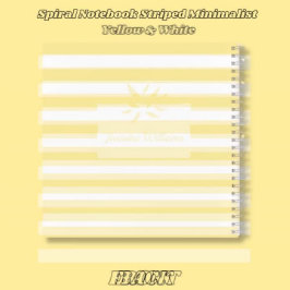 Cuaderno Portátil espiral rayado Minimalista amarillo y bla