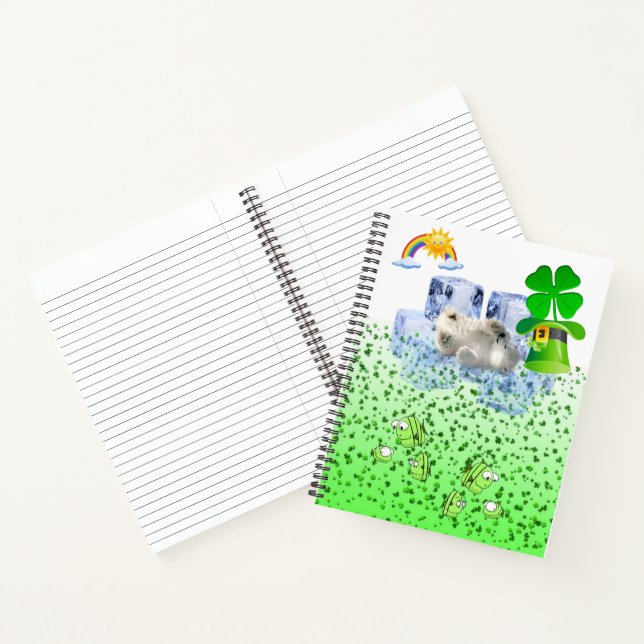 Cuaderno Portátil espiral San Patrick's Day Polar Oso (Interior)