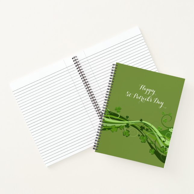 Cuaderno Portátil espiral St. Patrick's Day Floral (Interior)