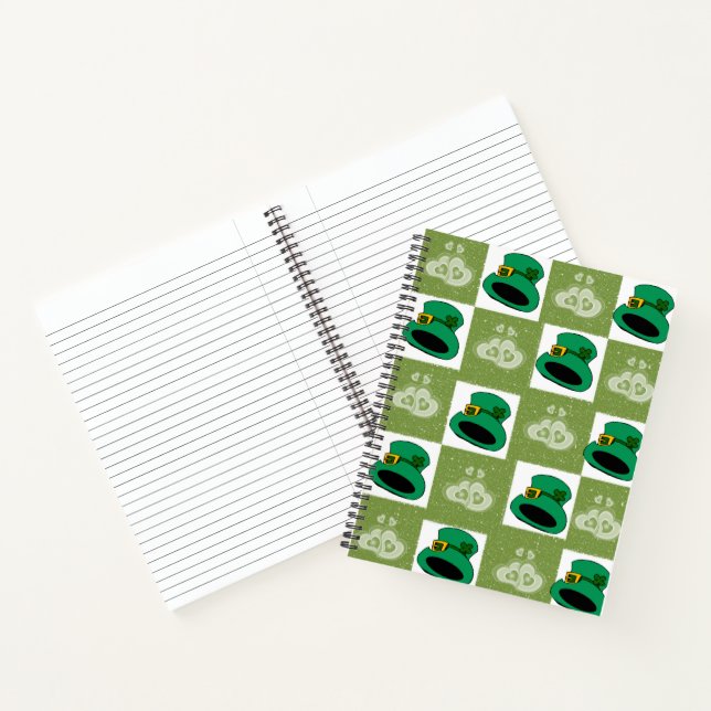 Cuaderno Portátil espiral St. Patrick's Gorras Hearts (Interior)