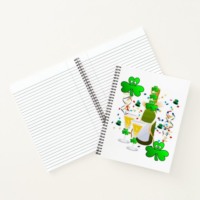 Cuaderno Portátil espiral St. Patrick's Rainbow ShamrockWin (Interior)