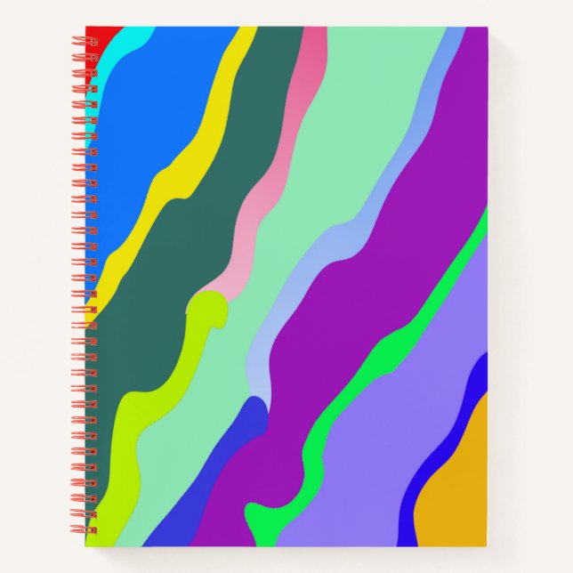 Cuaderno Portátil espiral, un diseño clásico de varios colo (Anverso)