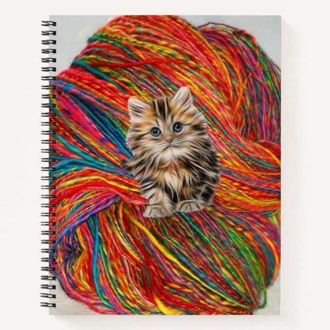 Cuaderno Portátil espiral Yarn Kitten (Anverso)