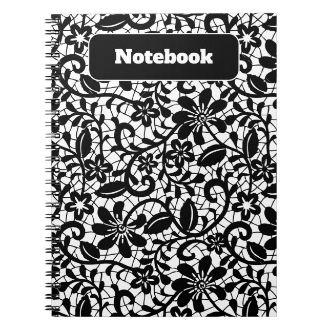 Cuaderno Portátil estético de patrón floral pastel (Frente)