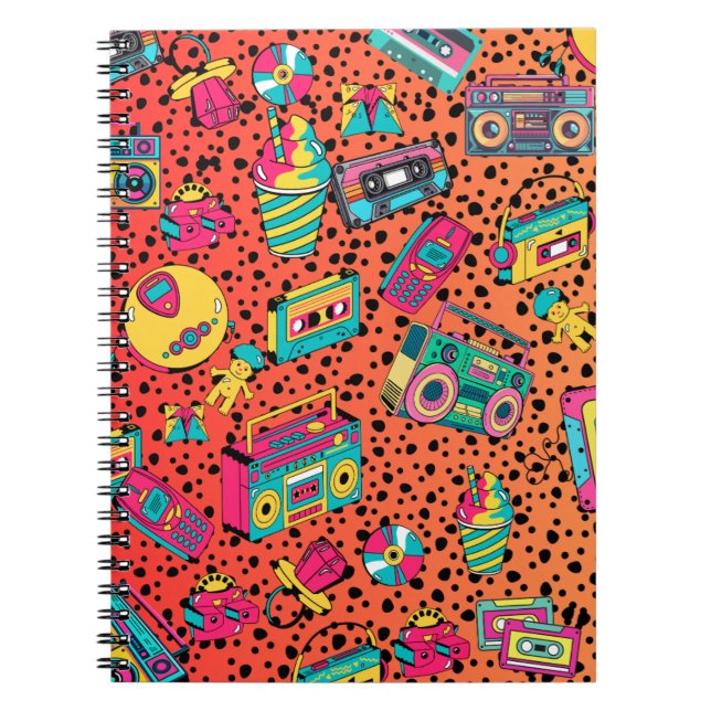 Cuaderno Portátil estético retro 90 (Frente)