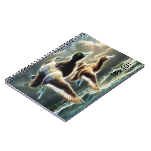 Cuaderno Portátil Fantasy Flying Mallard Ducks (Lado Izquierdo)