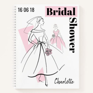 Cuaderno Portátil Fashion Bride Pink Group Bridal Shower