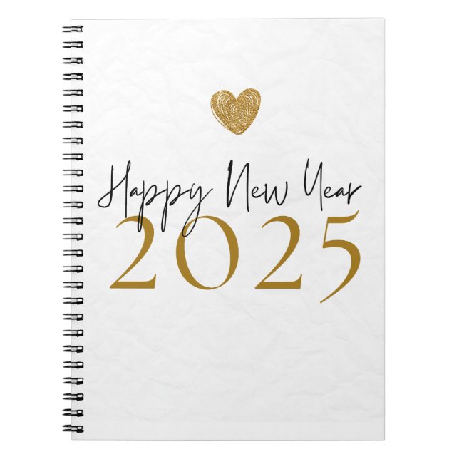 Cuaderno Portátil Feliz Año Nuevo 2025 (Frente)