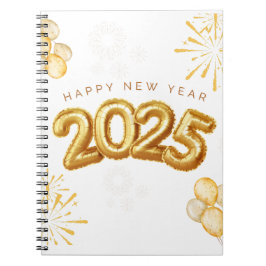 Cuaderno Portátil Feliz Año Nuevo 2025