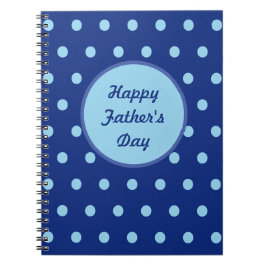 Cuaderno Portátil Feliz Día del Padre (Marina y azul suave)
