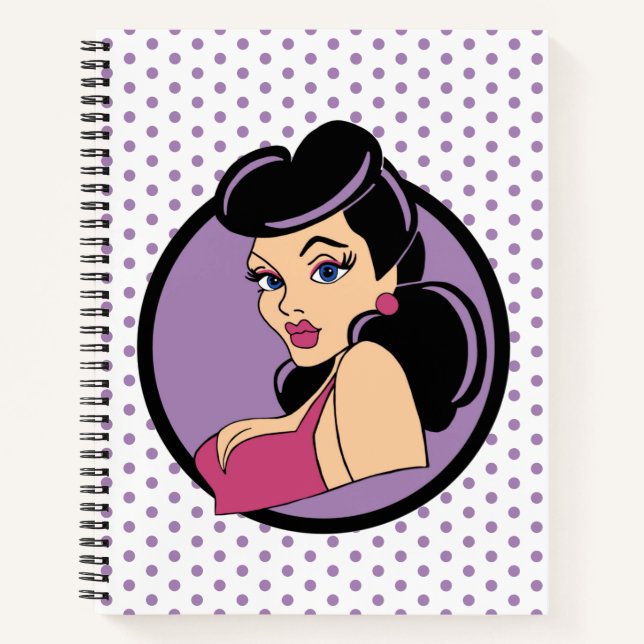 Cuaderno Portátil femenino de Bonito retro (Anverso)