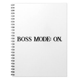 Cuaderno Portátil femenino motivacional en modo de jefe