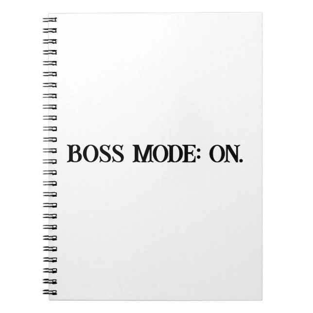 Cuaderno Portátil femenino motivacional en modo de jefe (Frente)