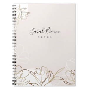 Cuaderno Portátil femenino personalizado Rubor Pink