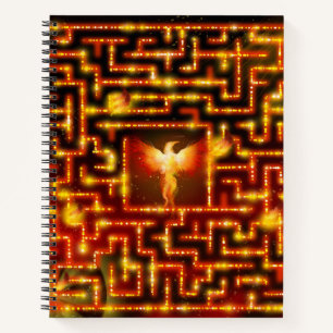 Cuaderno Portátil Fiery Phoenix Maze