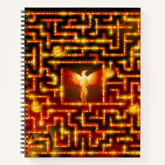 Cuaderno Portátil Fiery Phoenix Maze (Anverso)