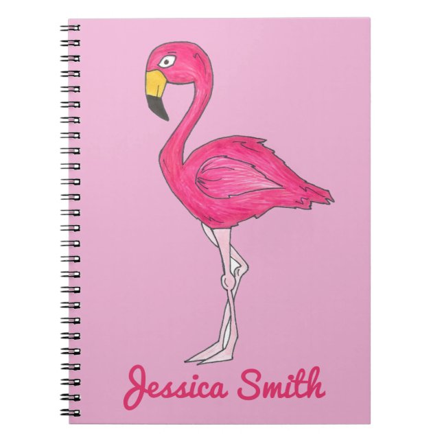 Cuaderno Portátil Flamingo Flamingo Tropical Personalizado (Frente)