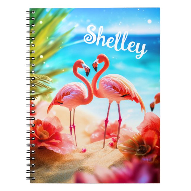 Cuaderno Portátil Flamingo personalizado (Frente)