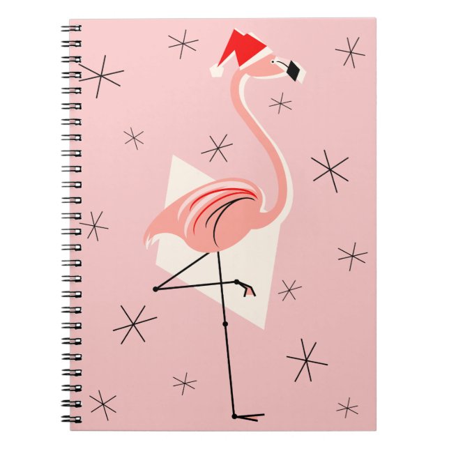 Cuaderno Portátil Flamingo Santa Pink (Frente)