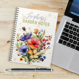 Cuaderno Portátil Floral de jardinería personalizada