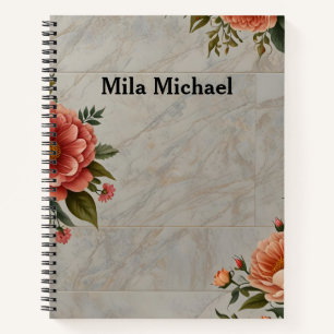 Cuaderno Portátil Floral Elegance Tile