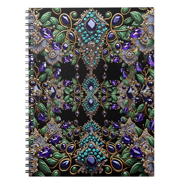 Cuaderno Portátil Floral Gemstone (Frente)