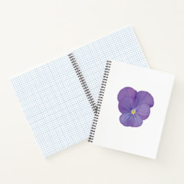 Cuaderno Portátil Floral Pansy Focus