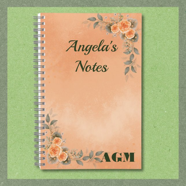 Cuaderno Portátil Floral para alguien especial! (Notebooks are available in multiple sizes, with a selection of interior page designs.)