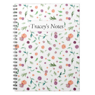 Cuaderno Portátil Floral personalizable   Los mejores regal