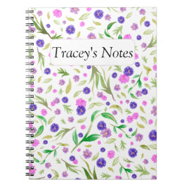 Cuaderno Portátil floral personalizado: regalo Personalizad
