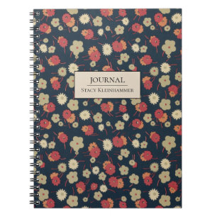 Cuaderno Portátil Floral Vintage personalizado de los años