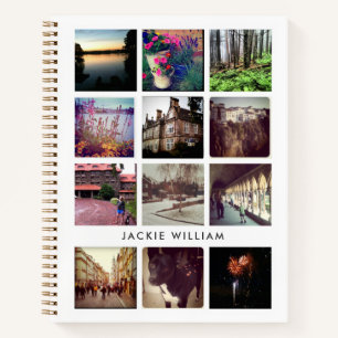 Cuaderno Portátil fotográfico blanco y negro 12 con texto