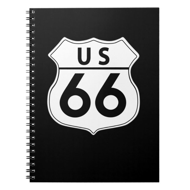 Cuaderno Portátil fotográfico clásico US Route 66 (Frente)