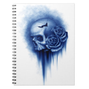 Cuaderno Portátil fotográfico/Cráneo con Rosas