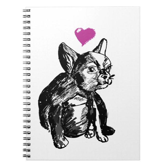 Cuaderno Portátil fotográfico de dibujos animados de Bulldo (Frente)