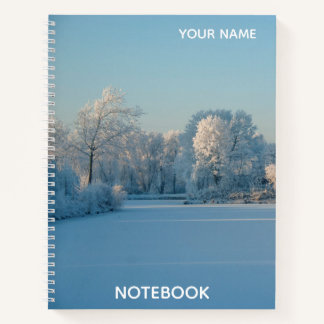 Cuaderno Portátil fotográfico de paisajes de nieve de invie