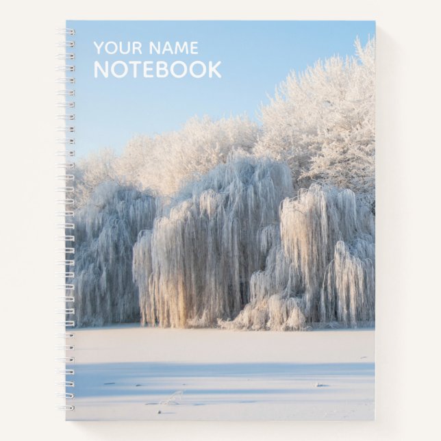 Cuaderno Portátil fotográfico de paisajes de nieve de invie (Anverso)