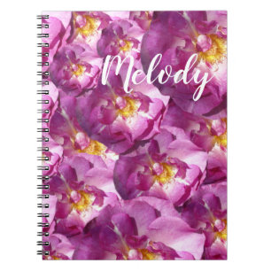 Cuaderno Portátil fotográfico de rosas rosadas