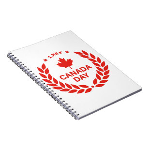 Cuaderno Portátil fotográfico de Wreath del Día de Canadá