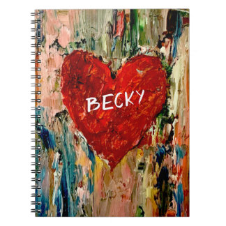 Cuaderno Portátil fotográfico en espiral de arte cardíaco p