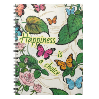Cuaderno Portátil fotográfico espiral con mariposas