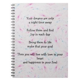 Cuaderno Portátil fotográfico espiral con poema inspirador